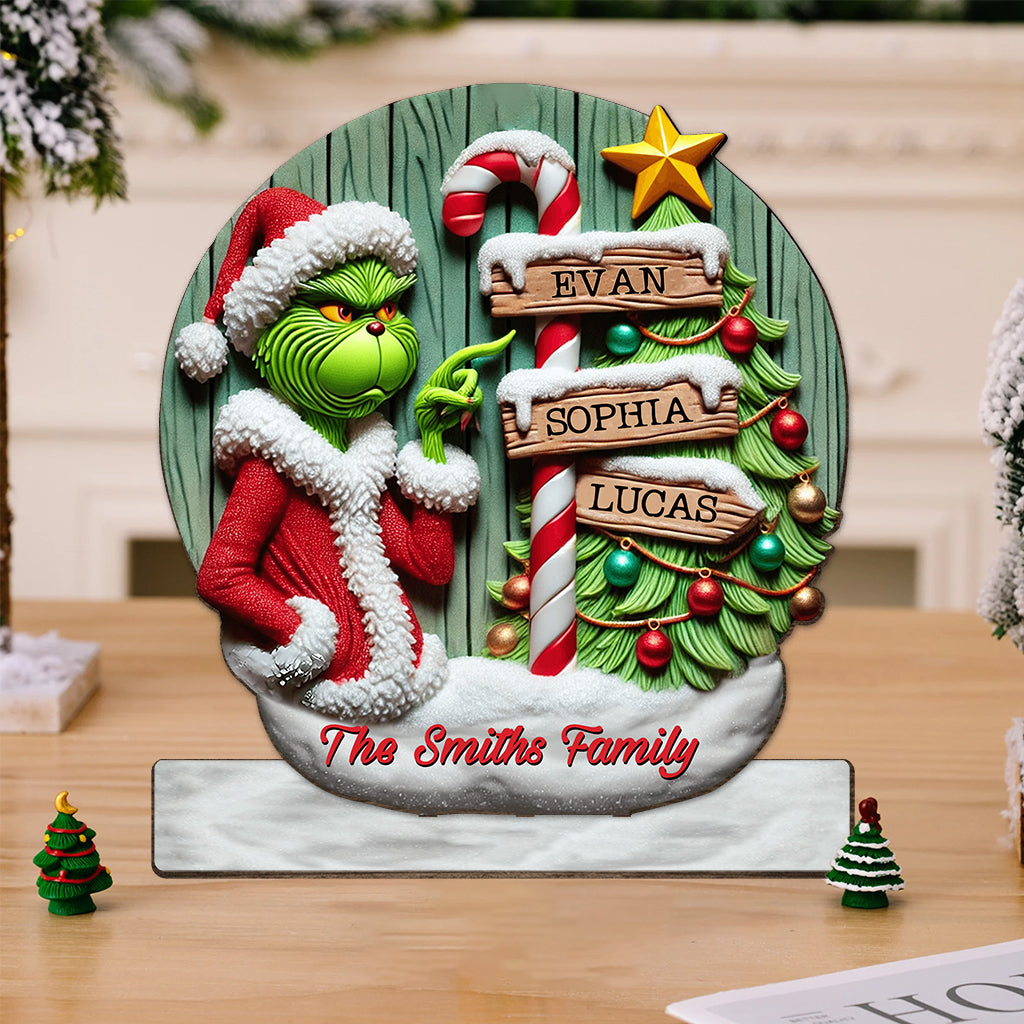 Merry Christmas - Personalized Stole Christmas 1 Layered Big Freestanding