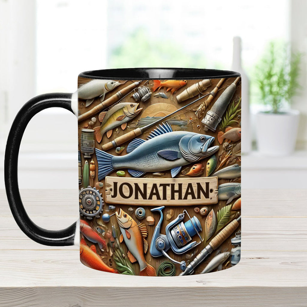 Mug personnalisé sur le thème de la pêche