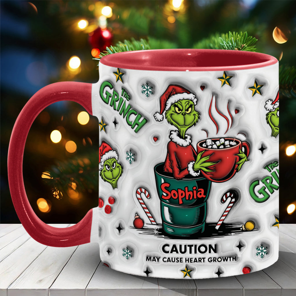 Attention : Mug personnalisé « Étole de Noël » avec nom au choix