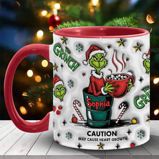 Attention : Mug personnalisé « Étole de Noël » avec nom au choix