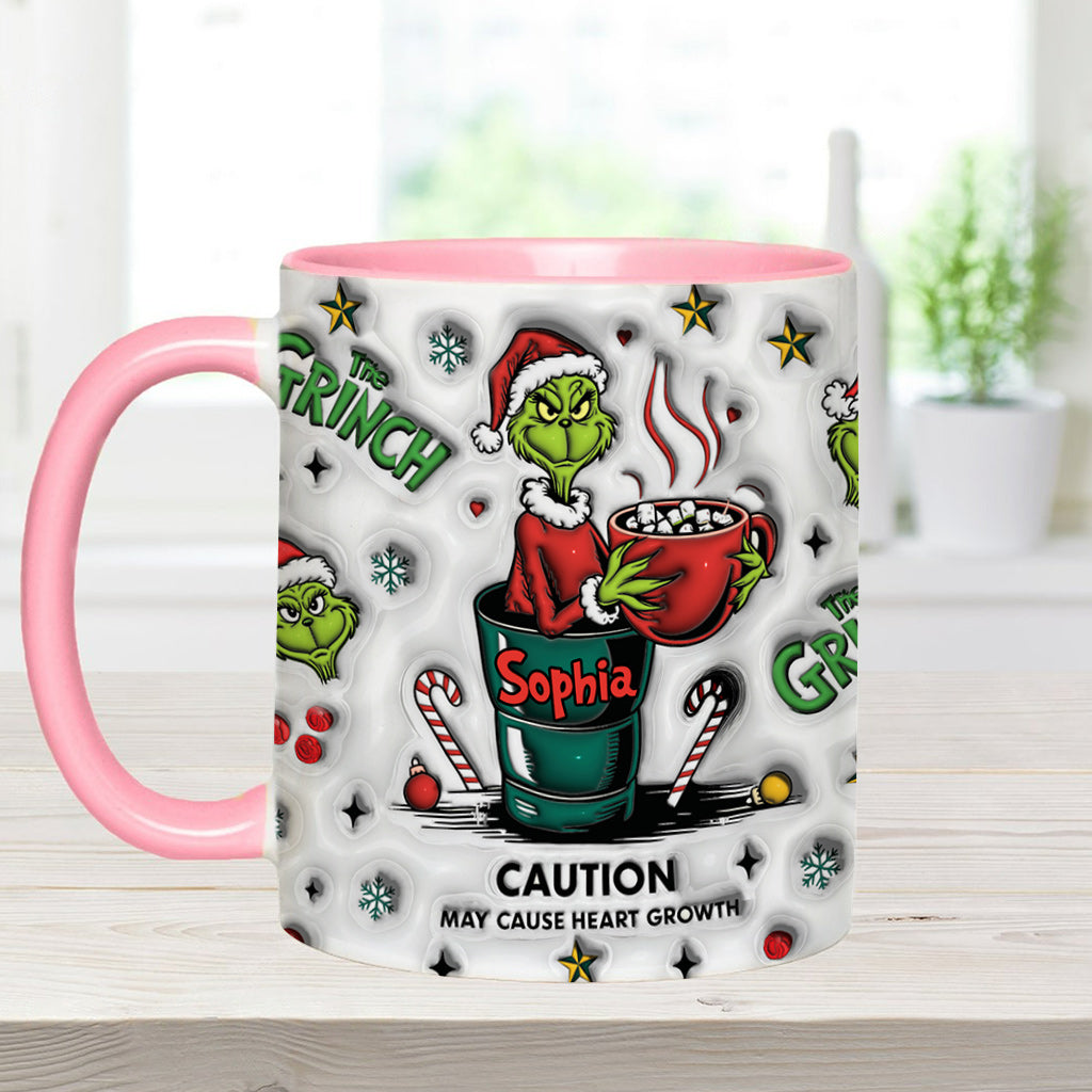 Attention : Mug personnalisé « Étole de Noël » avec nom au choix