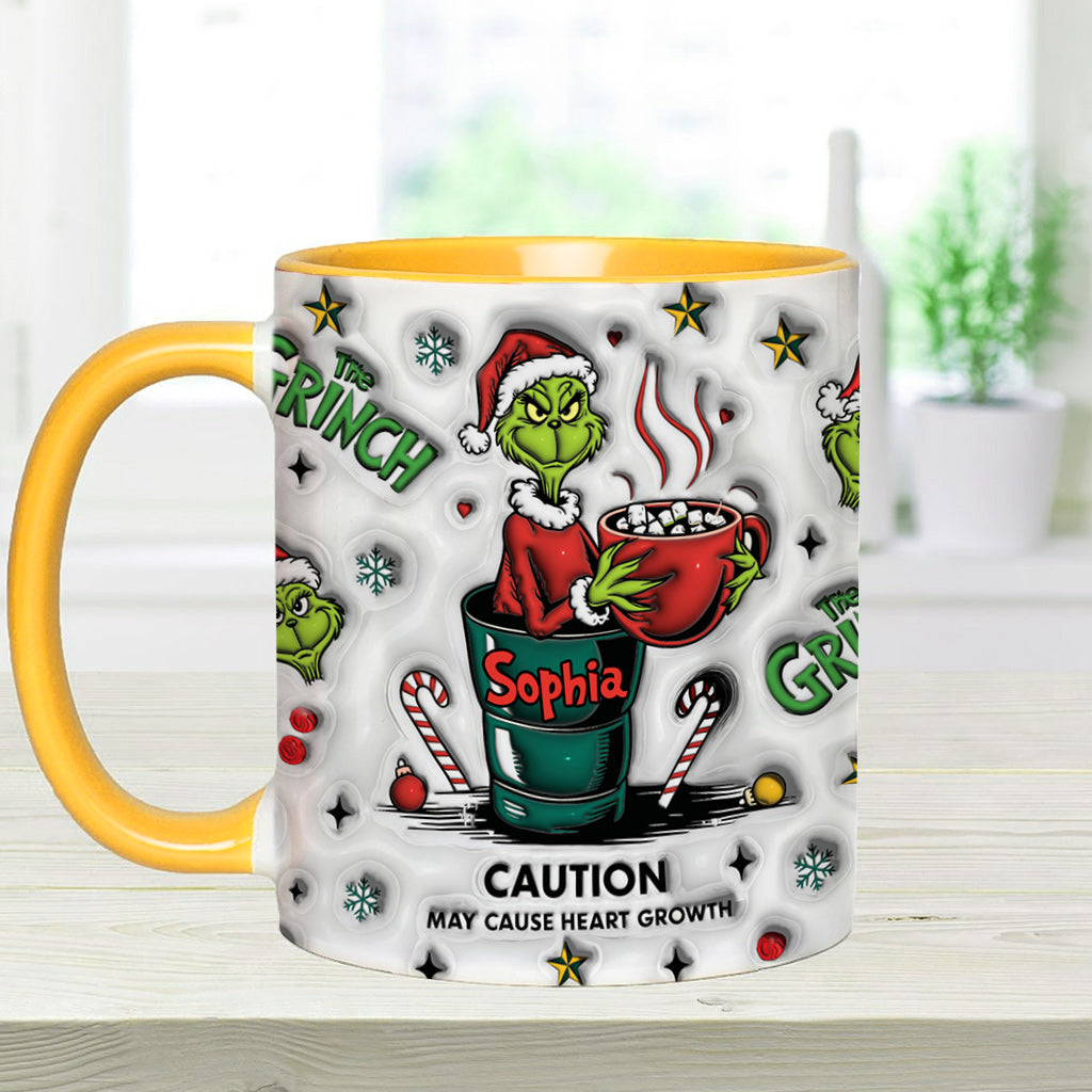 Attention : Mug personnalisé « Étole de Noël » avec nom au choix