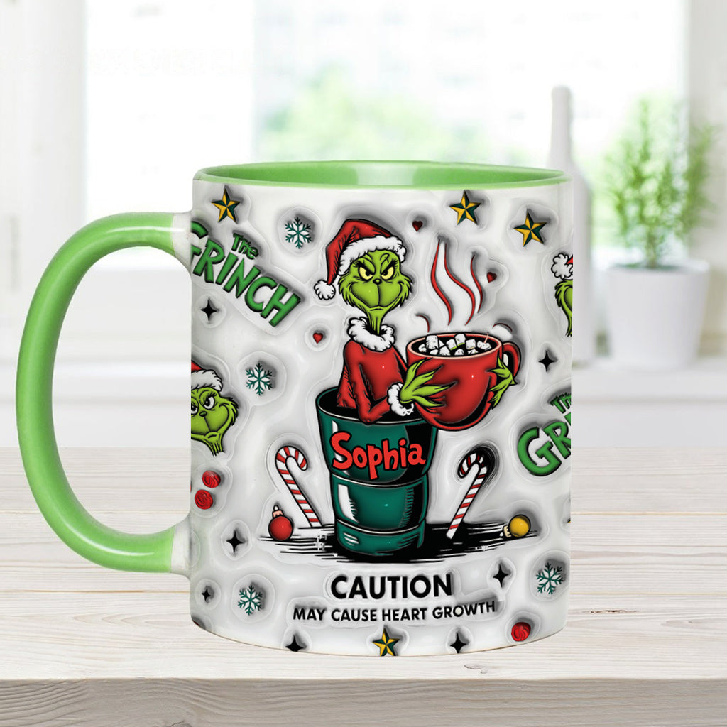 Attention : Mug personnalisé « Étole de Noël » avec nom au choix