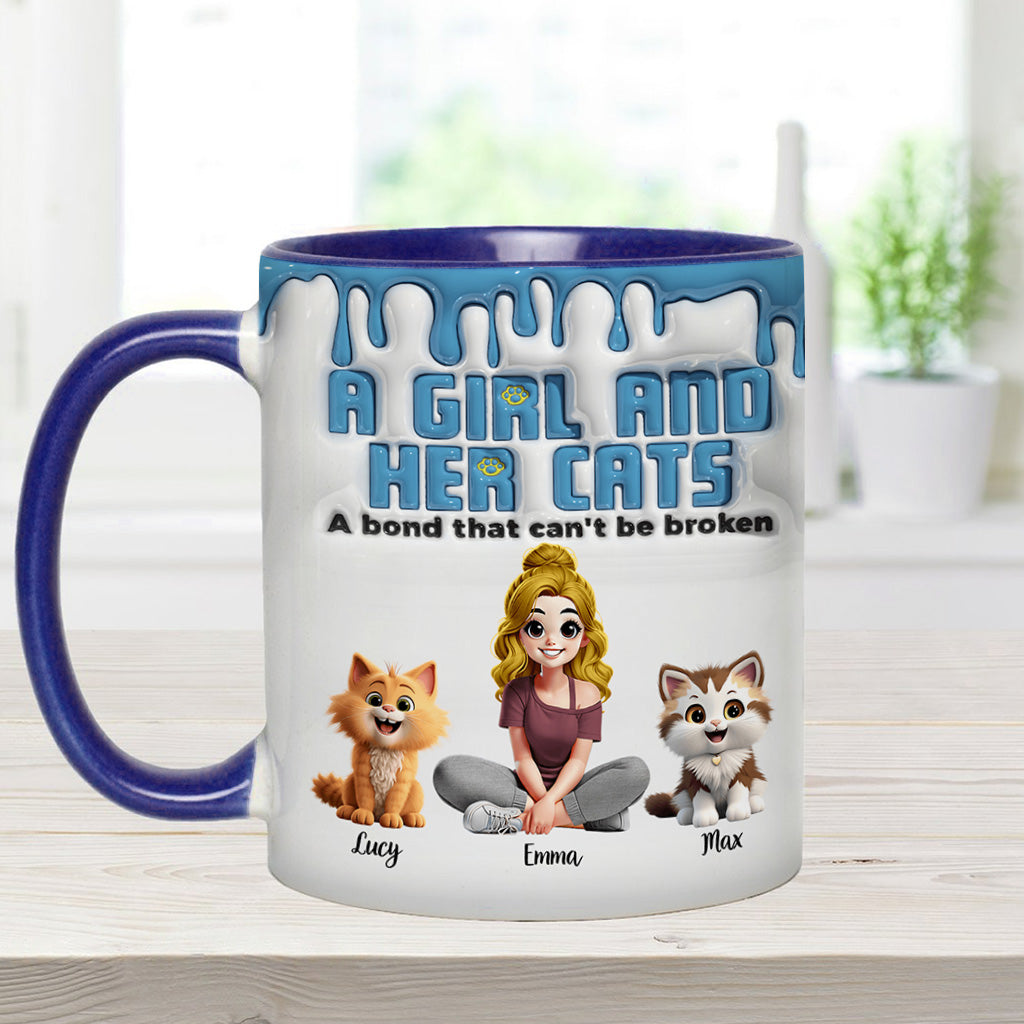 Moi et mes chats : un lien indéfectible - Mug personnalisé à motif chat