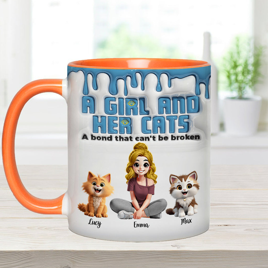 Moi et mes chats : un lien indéfectible - Mug personnalisé à motif chat
