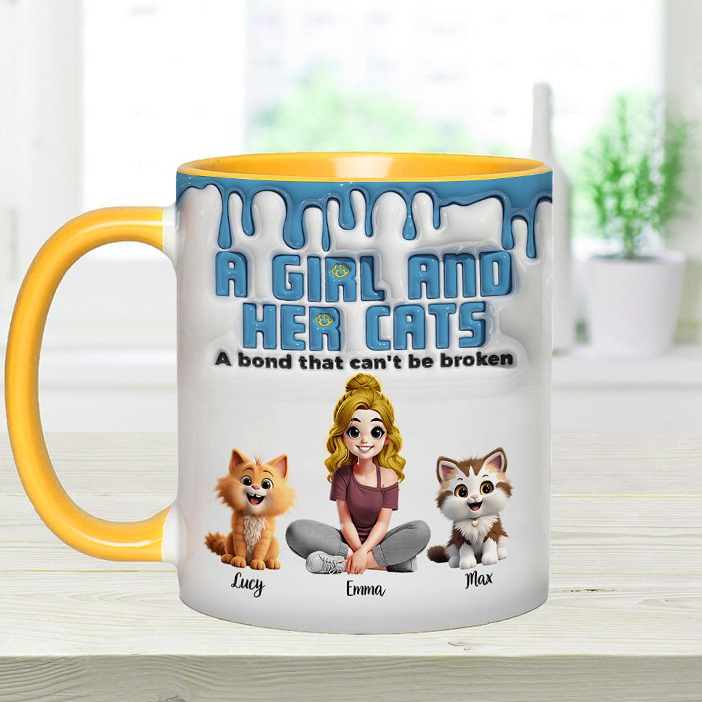 Moi et mes chats : un lien indéfectible - Mug personnalisé à motif chat