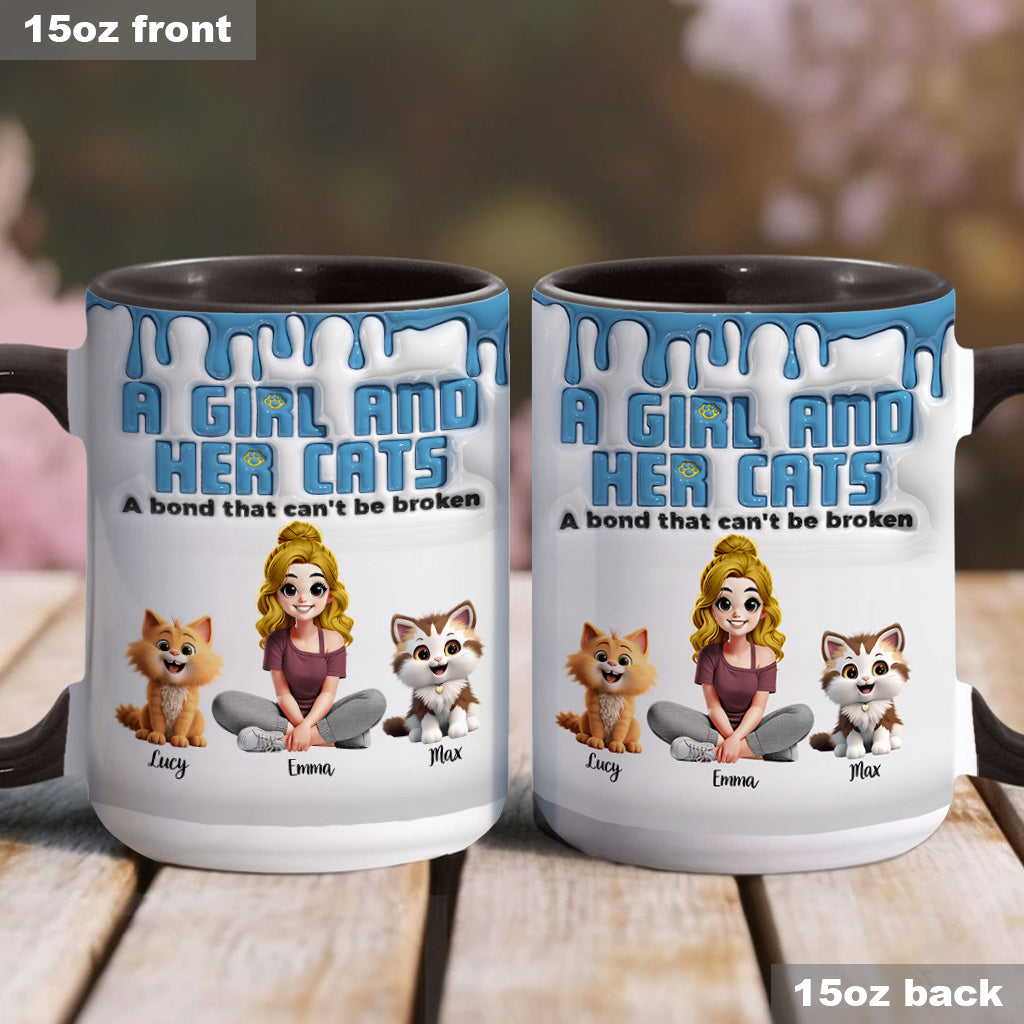 Moi et mes chats : un lien indéfectible - Mug personnalisé à motif chat