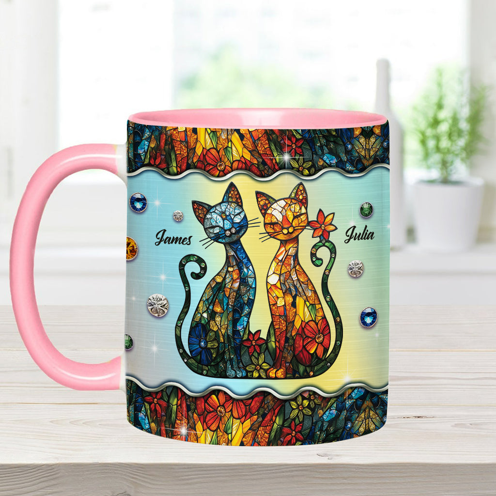 Couple de chats irrésistible - Mug personnalisé à motif chat