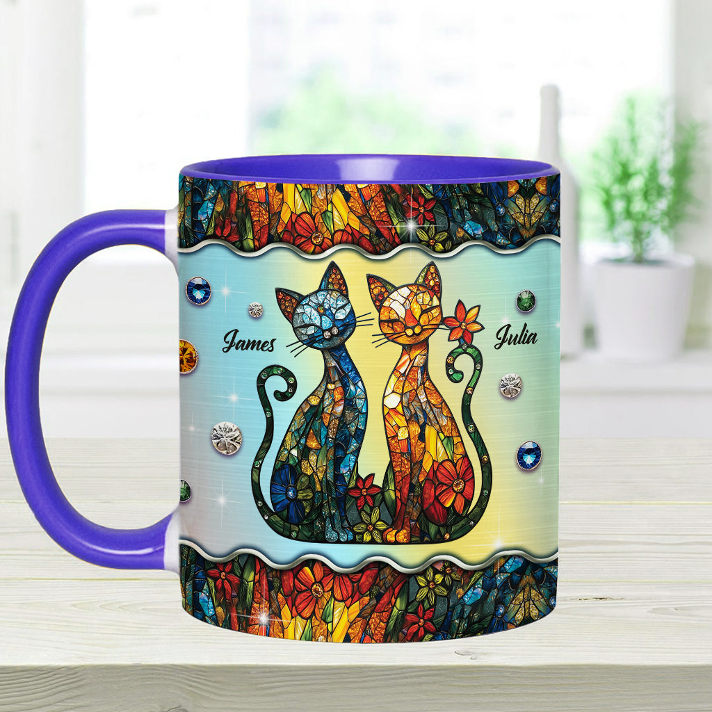 Couple de chats irrésistible - Mug personnalisé à motif chat