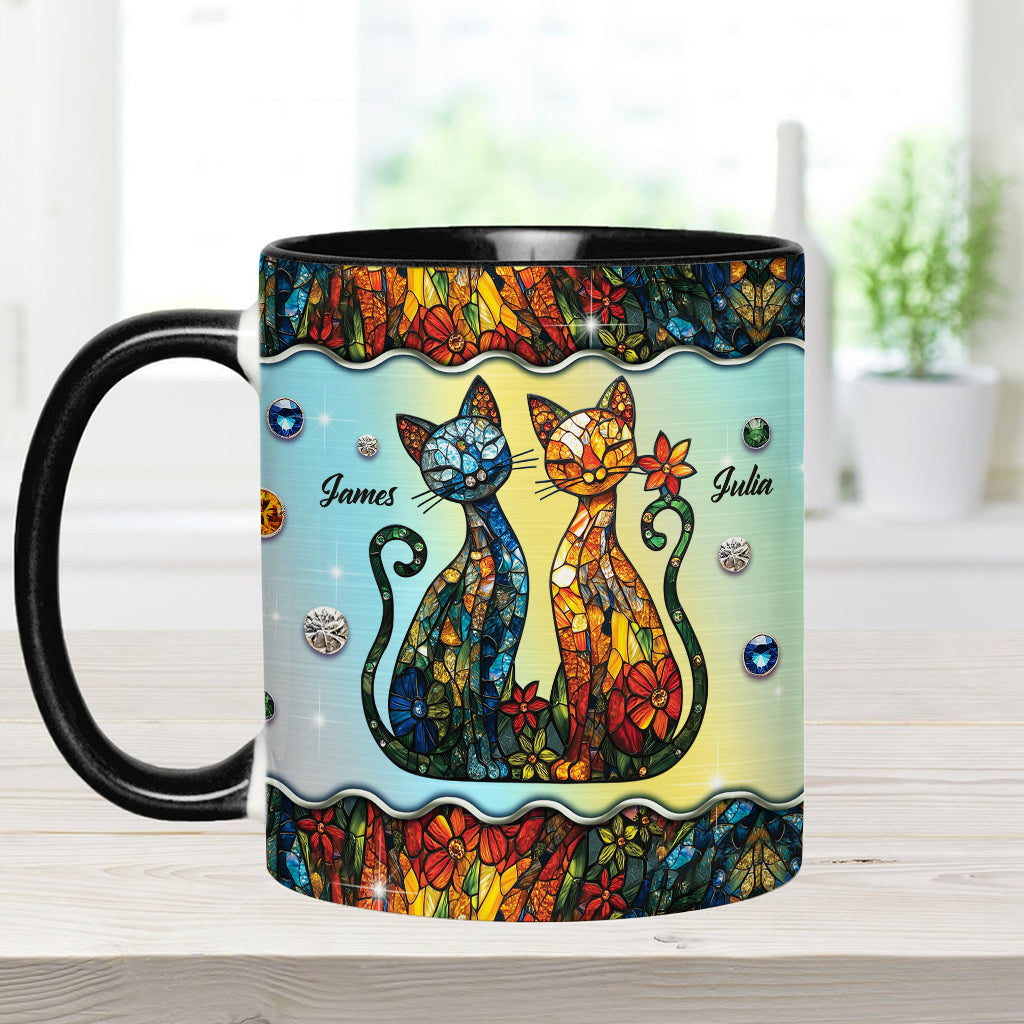 Couple de chats irrésistible - Mug personnalisé à motif chat