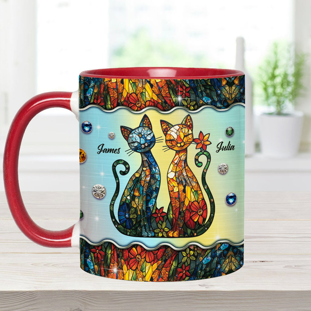 Couple de chats irrésistible - Mug personnalisé à motif chat