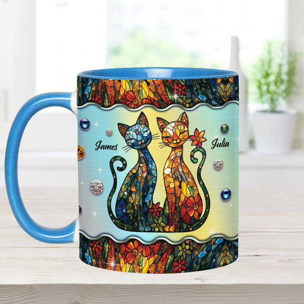 Couple de chats irrésistible - Mug personnalisé à motif chat