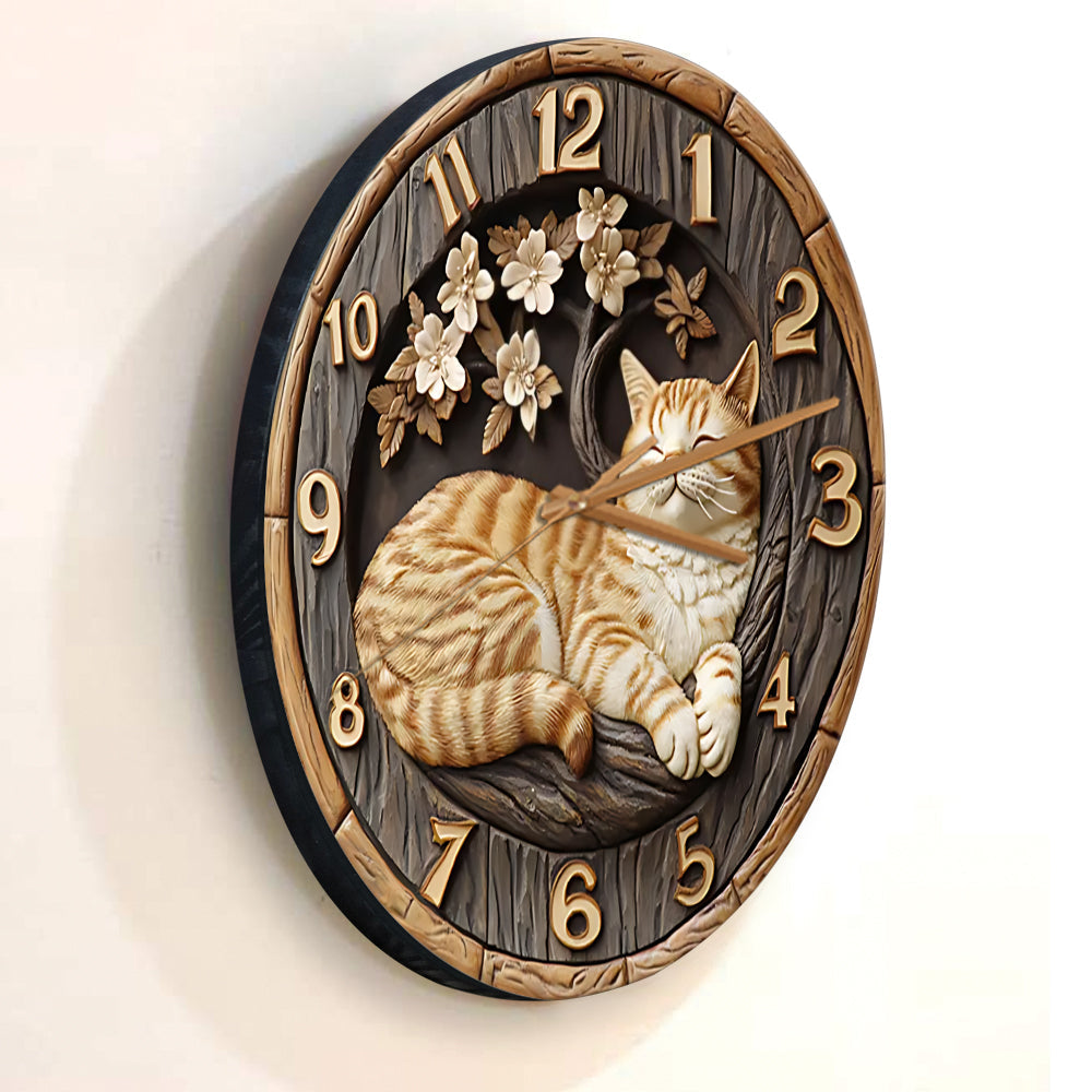 Horloge murale chat « J’aime les chats »