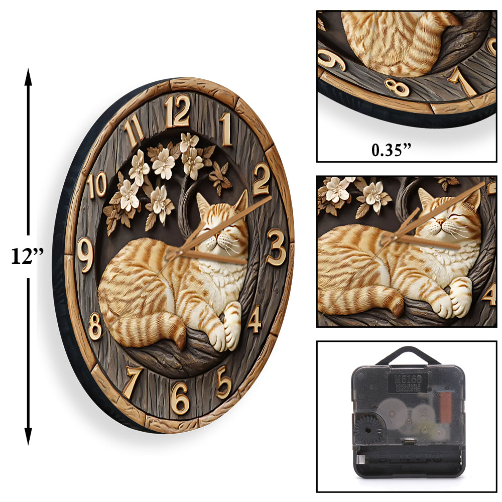 Horloge murale chat « J’aime les chats »