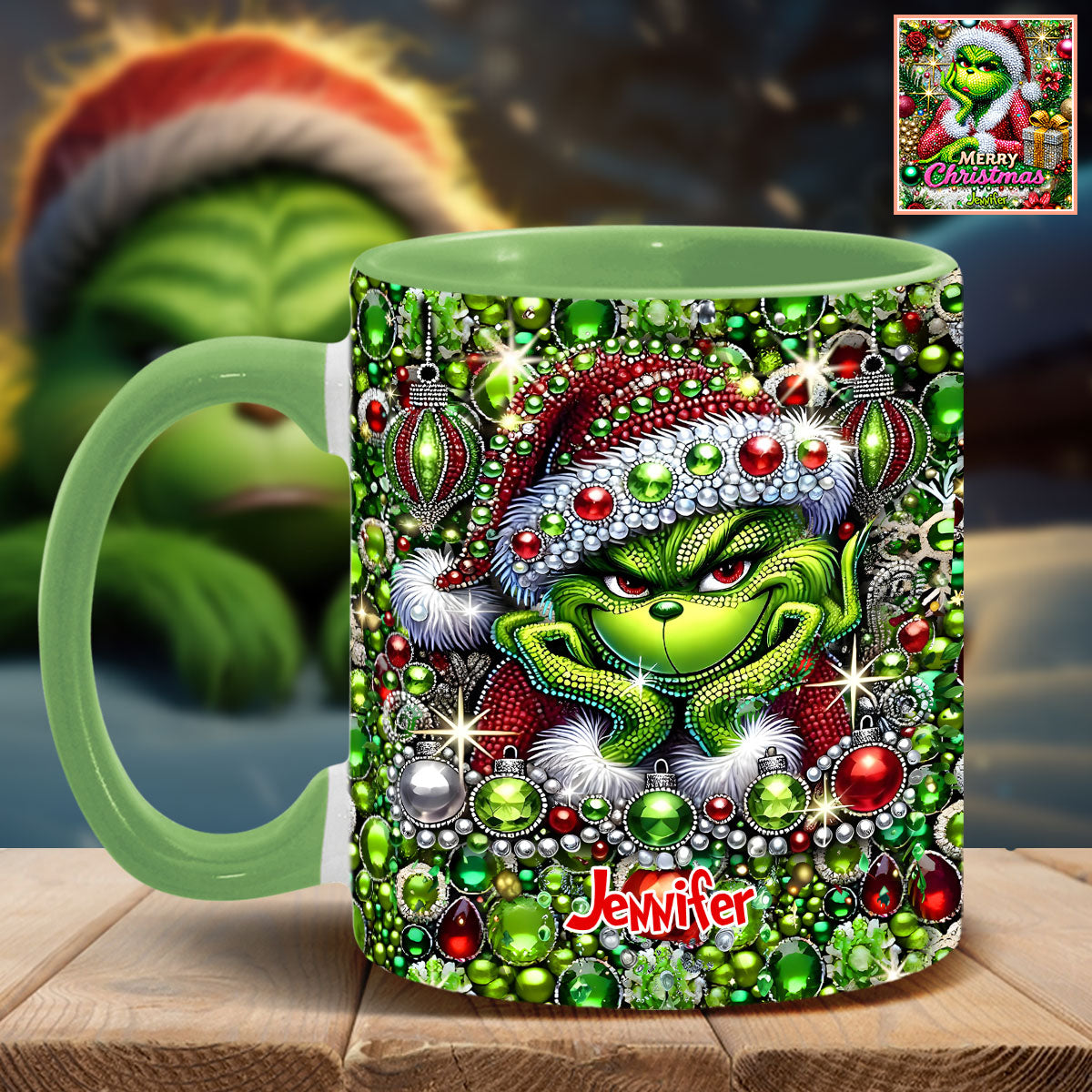 Joyeux Noël - Mug personnalisé avec étole de Noël