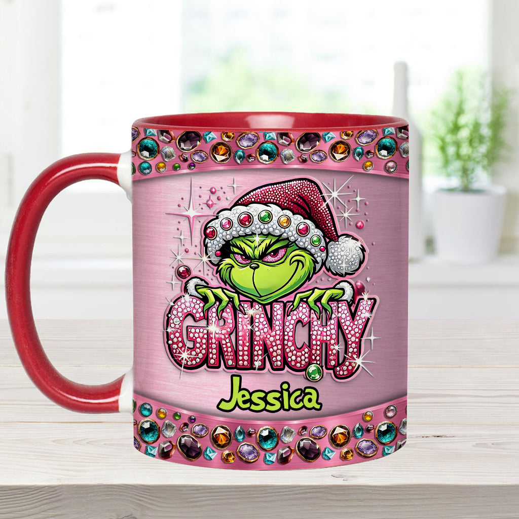 Mug décoratif de Noël personnalisé avec étole - Nom au choix