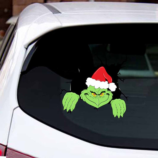 Décalcomanie de Noël « Je regarde » découpée à l'emporte-pièce