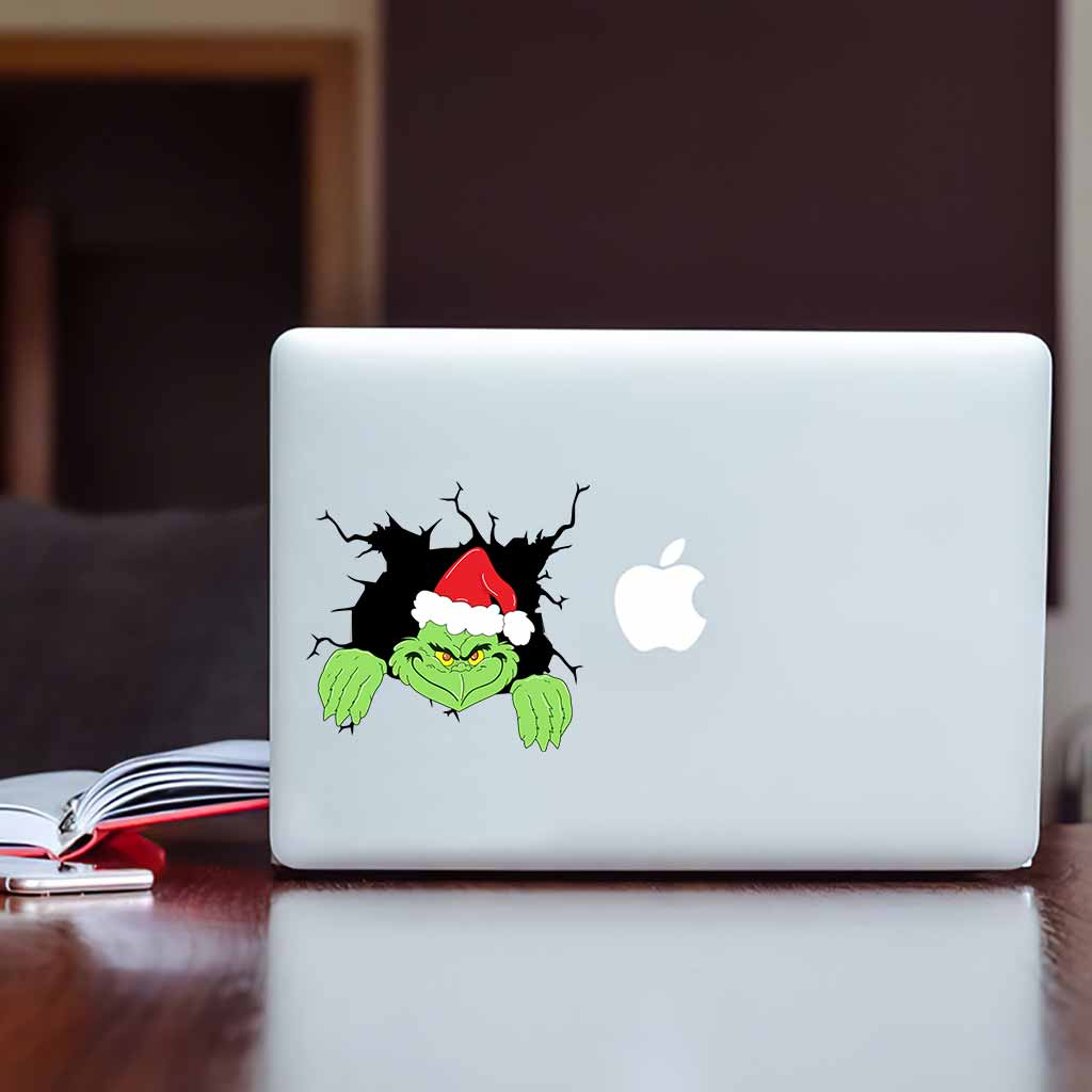 Décalcomanie de Noël « Je regarde » découpée à l'emporte-pièce