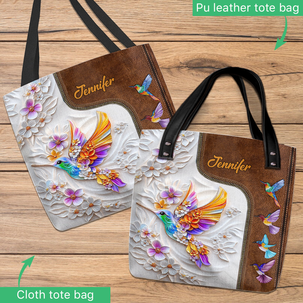 Magnifique sac fourre-tout de jardinage personnalisé avec motif colibri, libellule et papillon