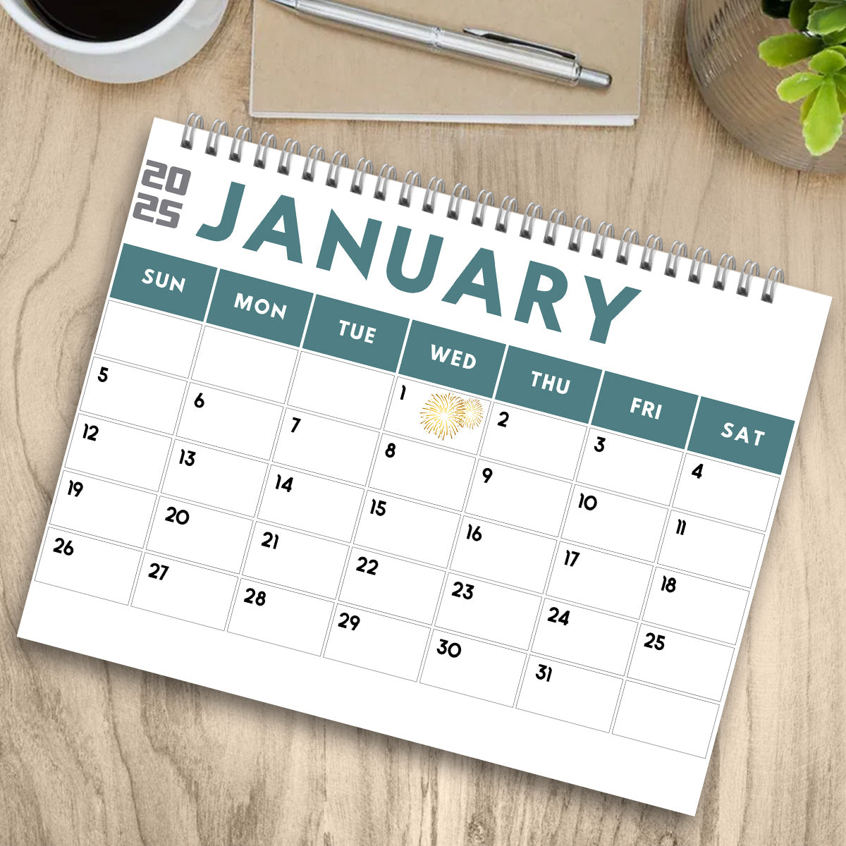 Calendrier mural et de bureau personnalisé sur le thème du cannabis - Dates changeantes