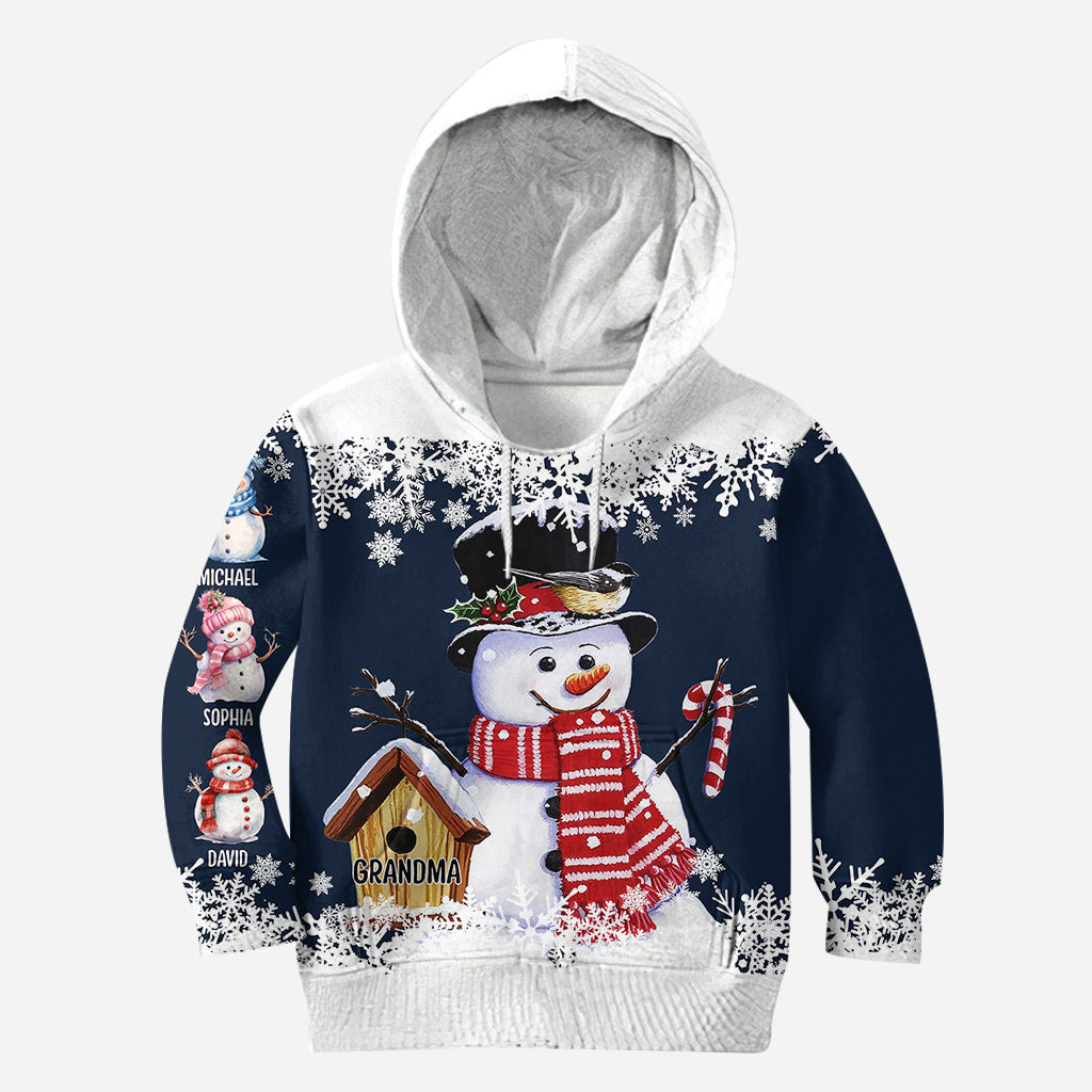 Grandma Snowman - Personalized Grandma All Over Shirt