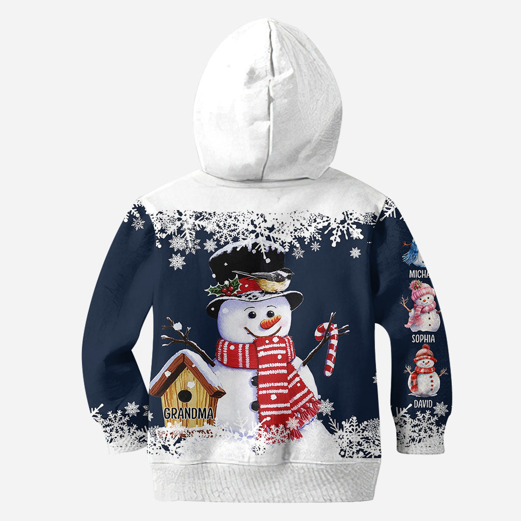 Grandma Snowman - Personalized Grandma All Over Shirt