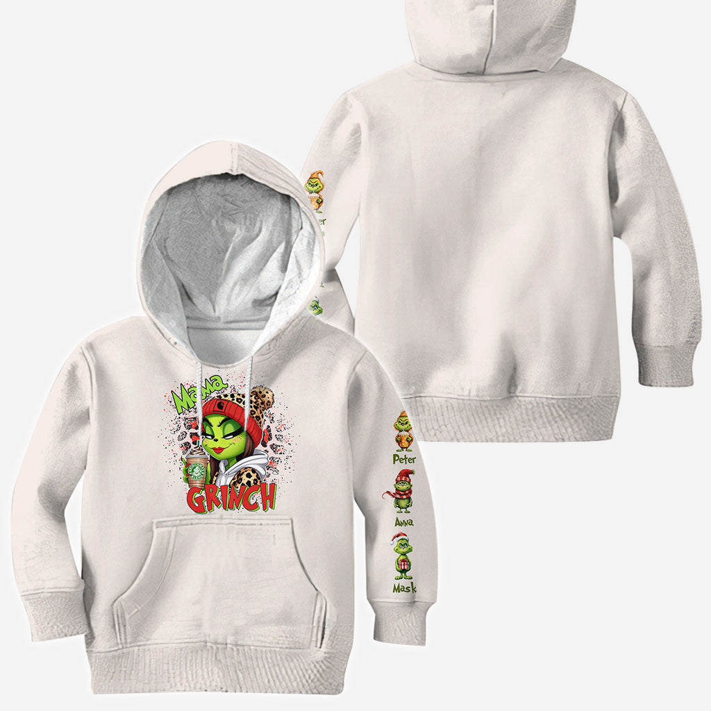 Mama Daddy Green Mischief - Personalized Stole Christmas All Over Shirt