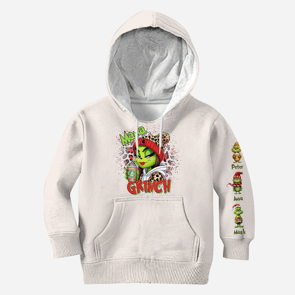 Mama Daddy Green Mischief - Personalized Stole Christmas All Over Shirt