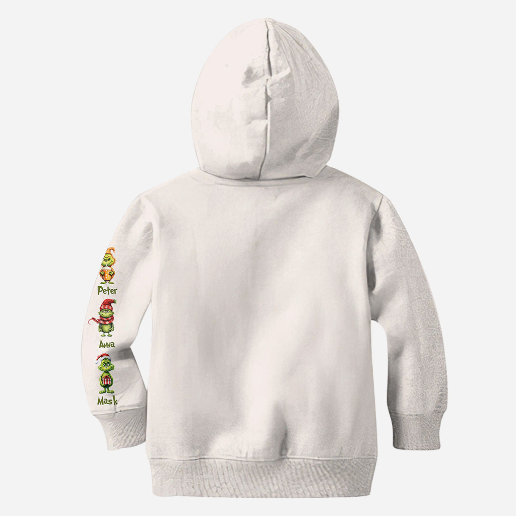 Mama Daddy Green Mischief - Personalized Stole Christmas All Over Shirt