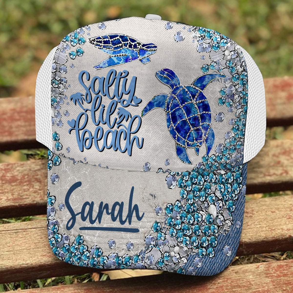 Casquette de camionneur Turtle Bling personnalisée - Tortue