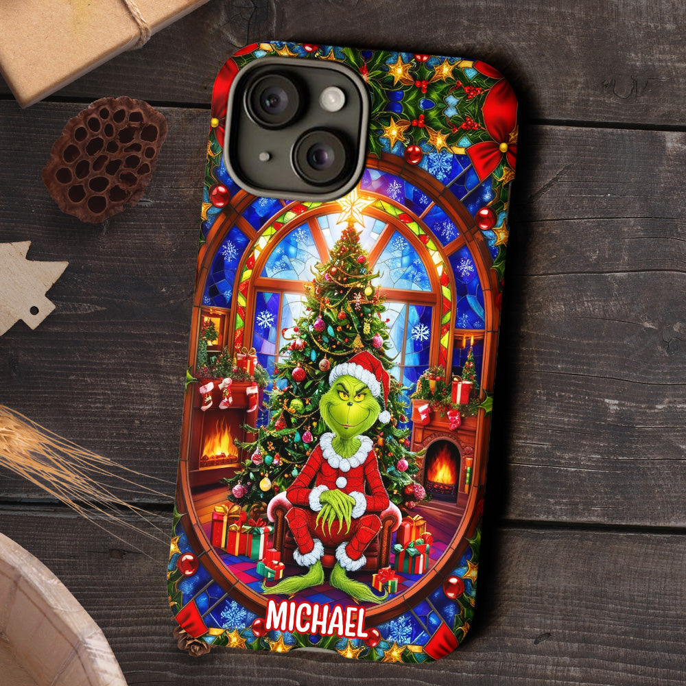 Noël vert - Coque de téléphone personnalisée avec imprimé intégral « Étole de Noël »