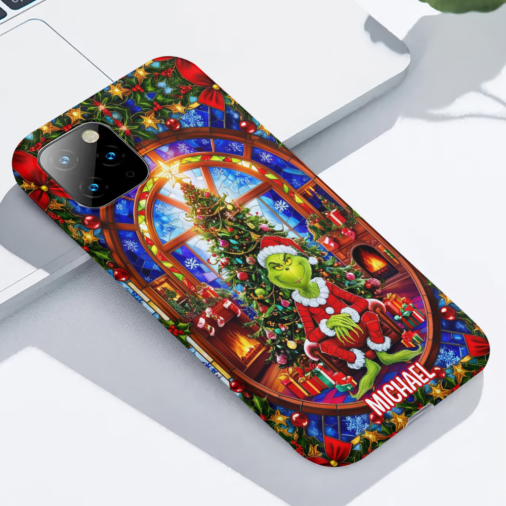 Noël vert - Coque de téléphone personnalisée avec imprimé intégral « Étole de Noël »