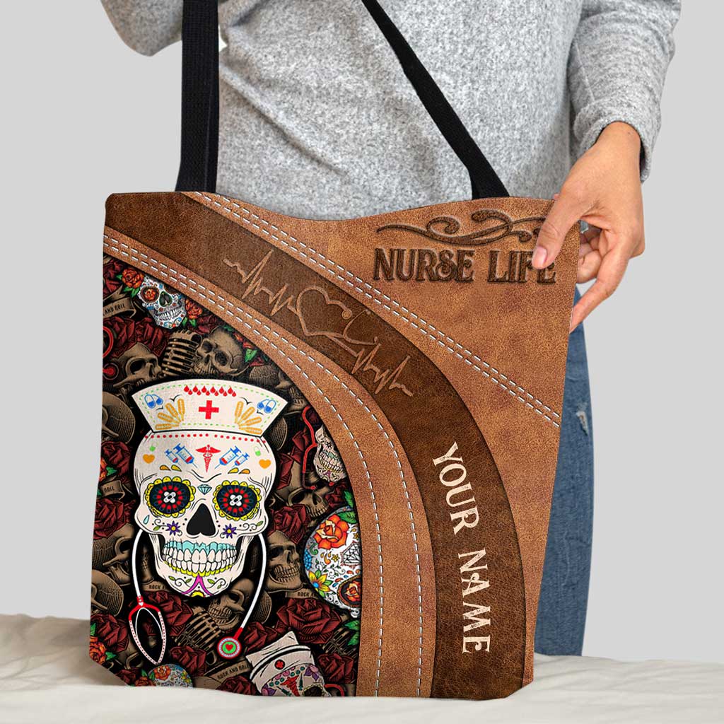 Vie d'infirmière - Sac fourre-tout personnalisé pour infirmière