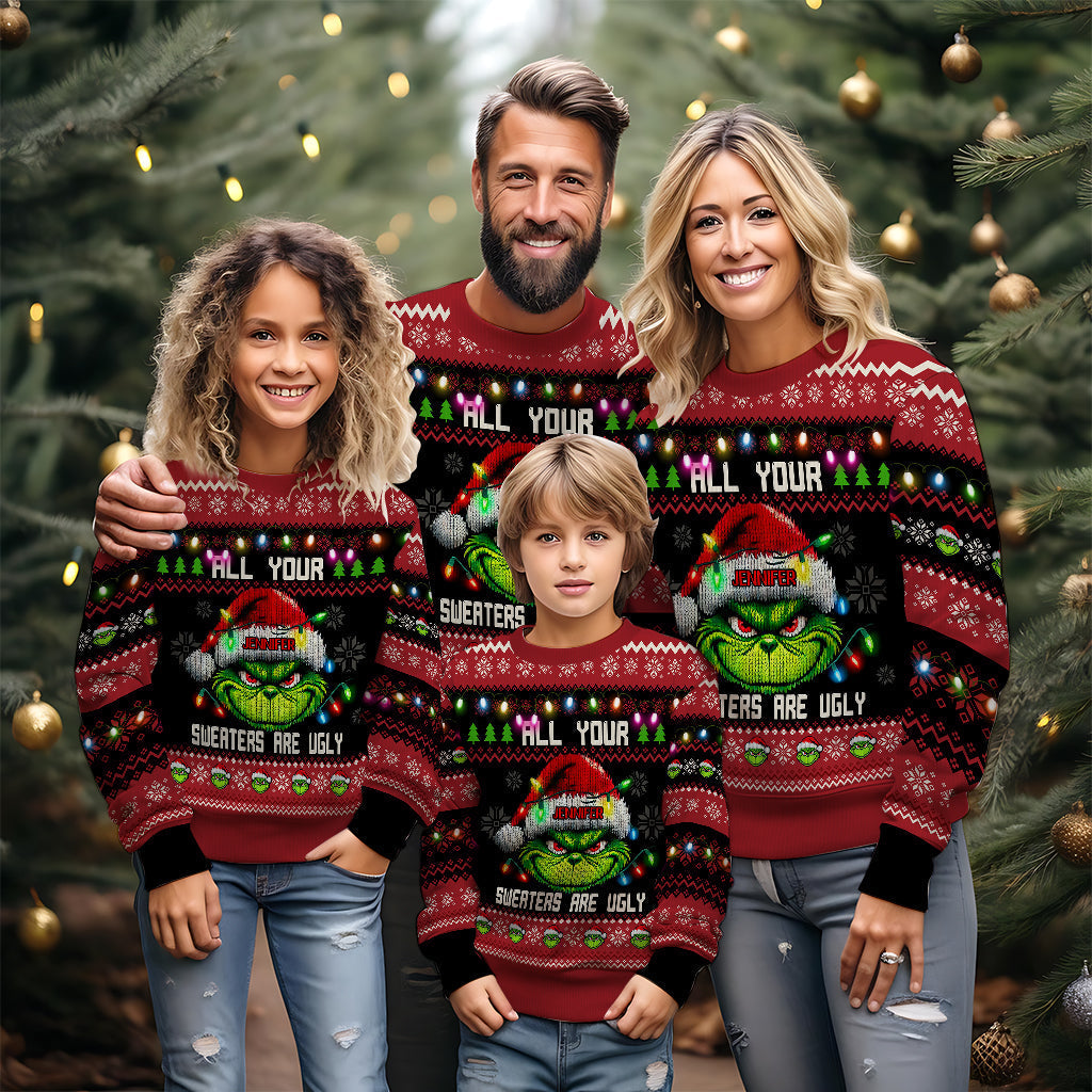 All Sweaters Are Ugly Shirt - Personalized Stole Christmas Ugly Sweater