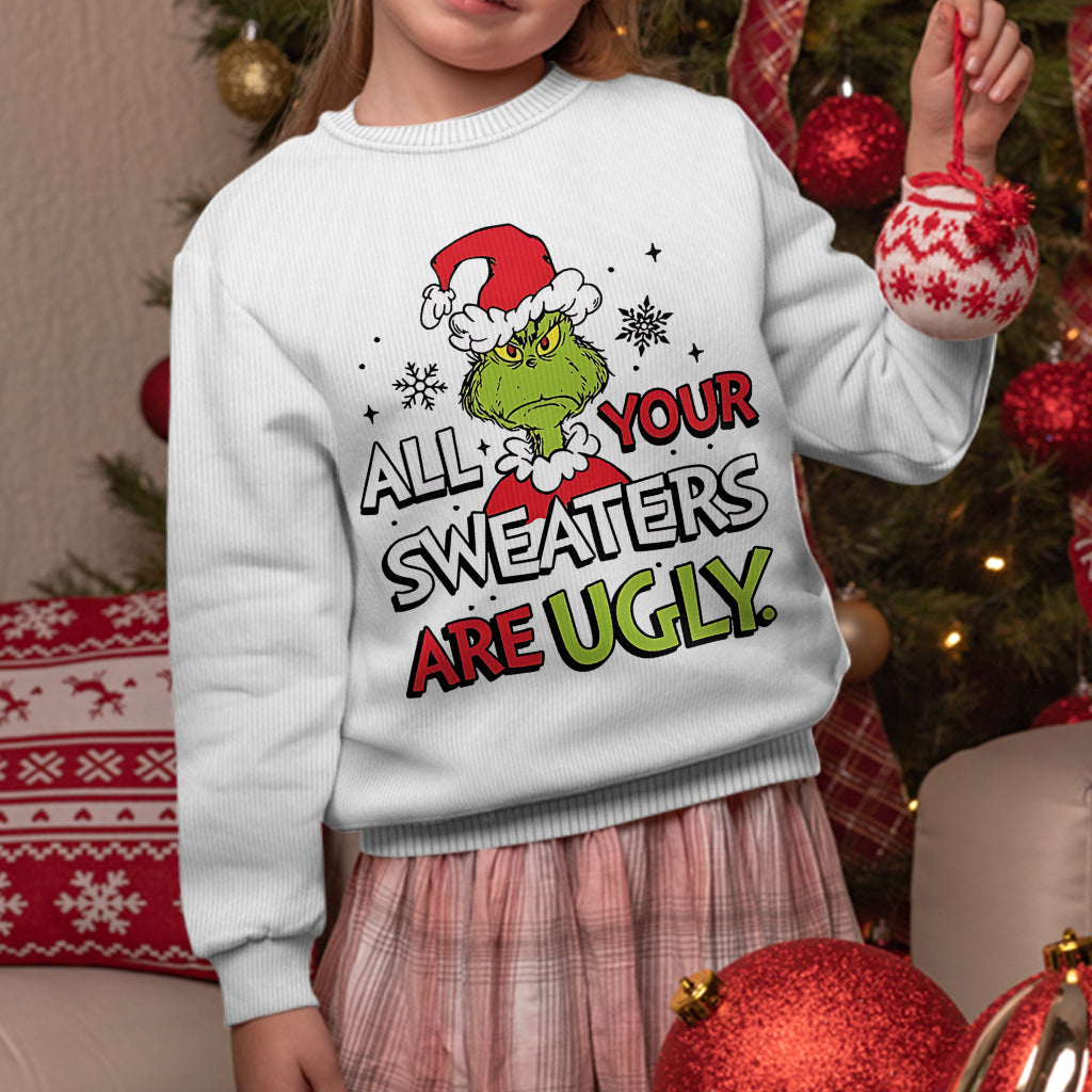 T-shirt « Tous les pulls sont moches » - Pull moche de Noël personnalisé