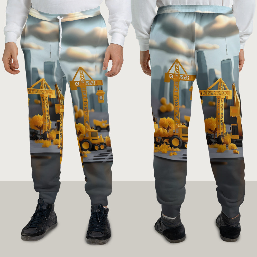 Construction Vehicle Alphabet Letters - Personalized Kid Kid Hoodie & Kid Jogger Sweatpants