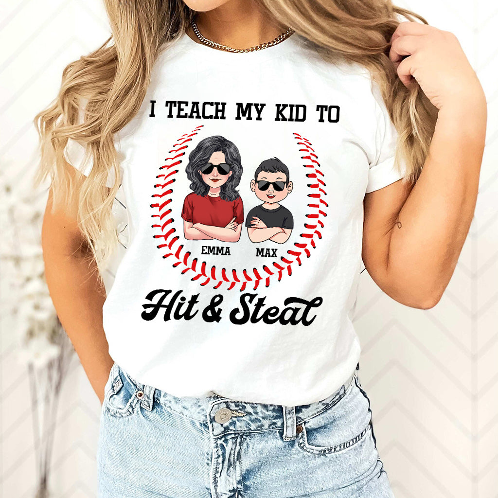 J'enseigne à mon enfant - T-shirt et sweat à capuche de baseball personnalisés
