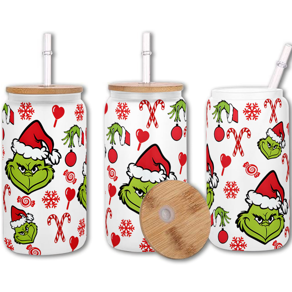 Merry Christmas - Stole Christmas Can Glass