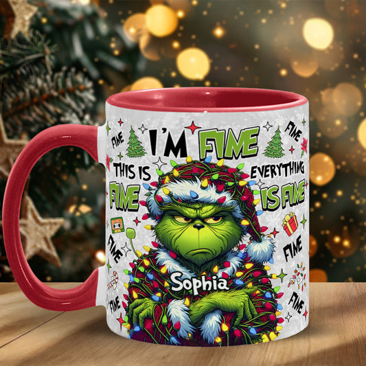 Tout va bien - Mug décoratif de Noël personnalisé avec étole