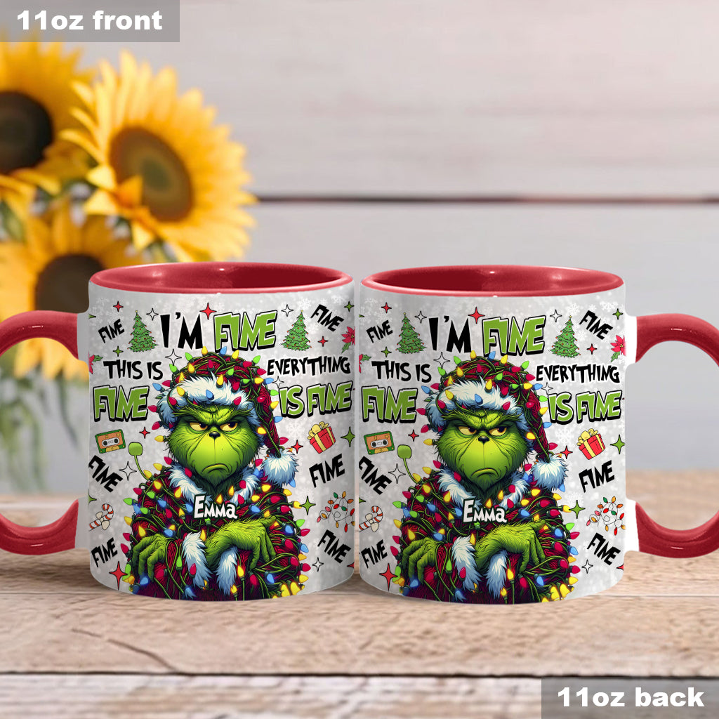 Tout va bien - Mug décoratif de Noël personnalisé avec étole