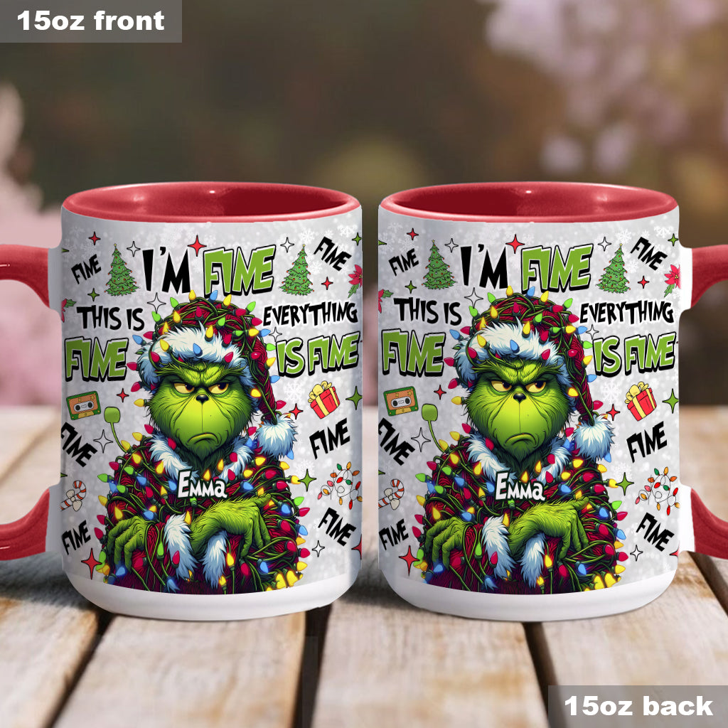 Tout va bien - Mug décoratif de Noël personnalisé avec étole