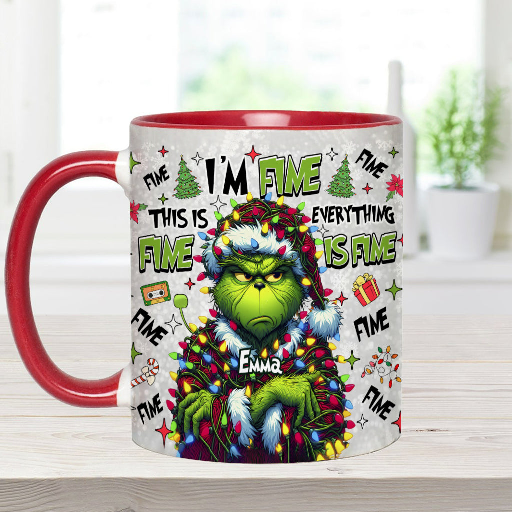 Tout va bien - Mug décoratif de Noël personnalisé avec étole