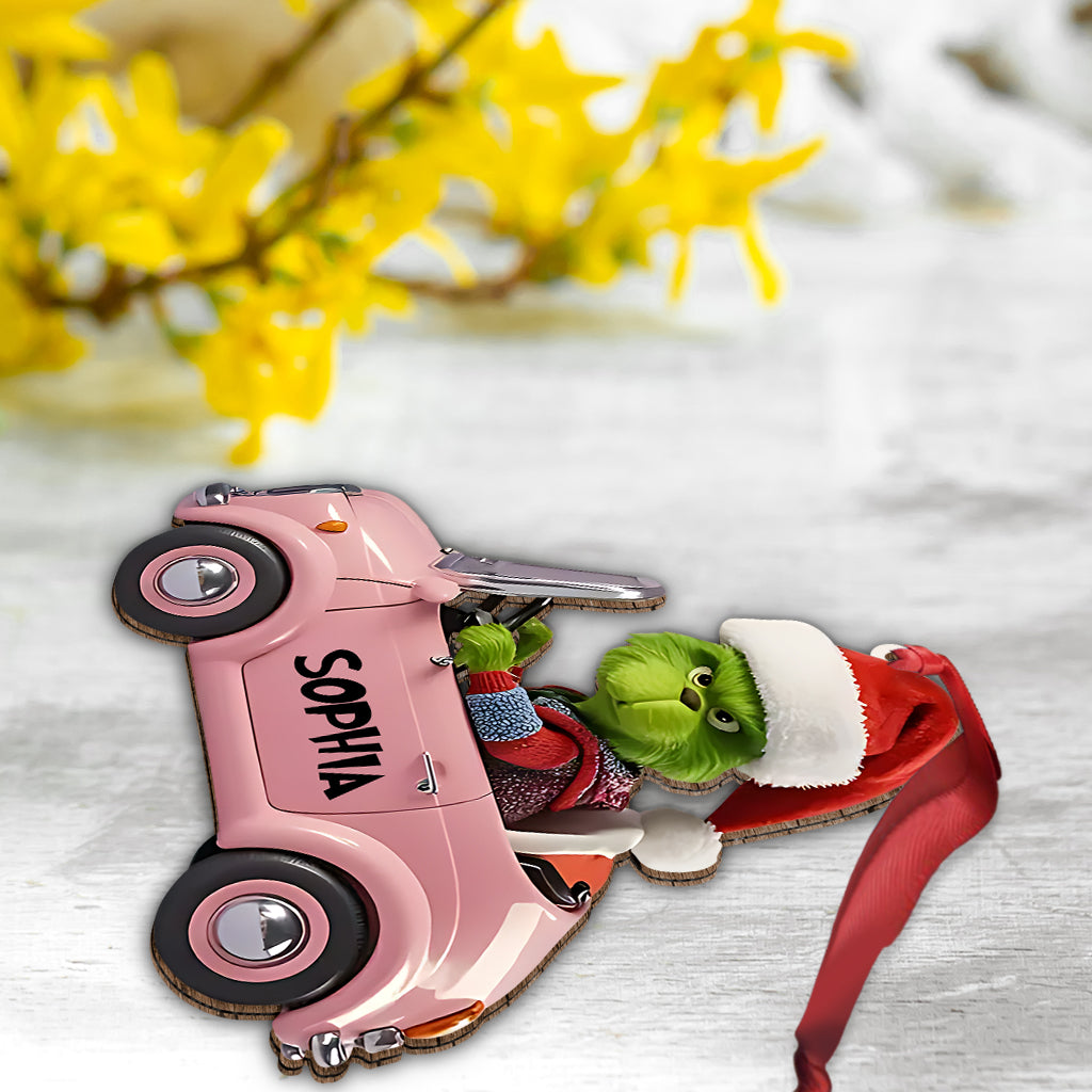 En voiture - Ornement de Noël étole personnalisé