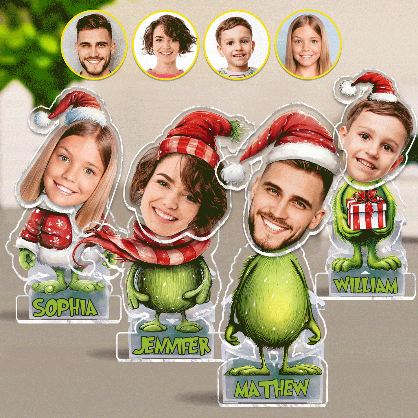 Green Mischief Stolen Christmas - Personalized Stole Christmas Custom Shaking Head