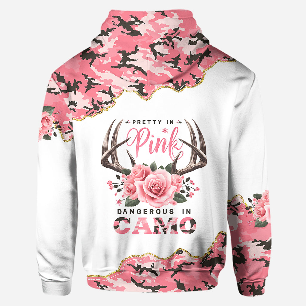 Pretty In Pink - Sweat à capuche et legging de chasse personnalisés