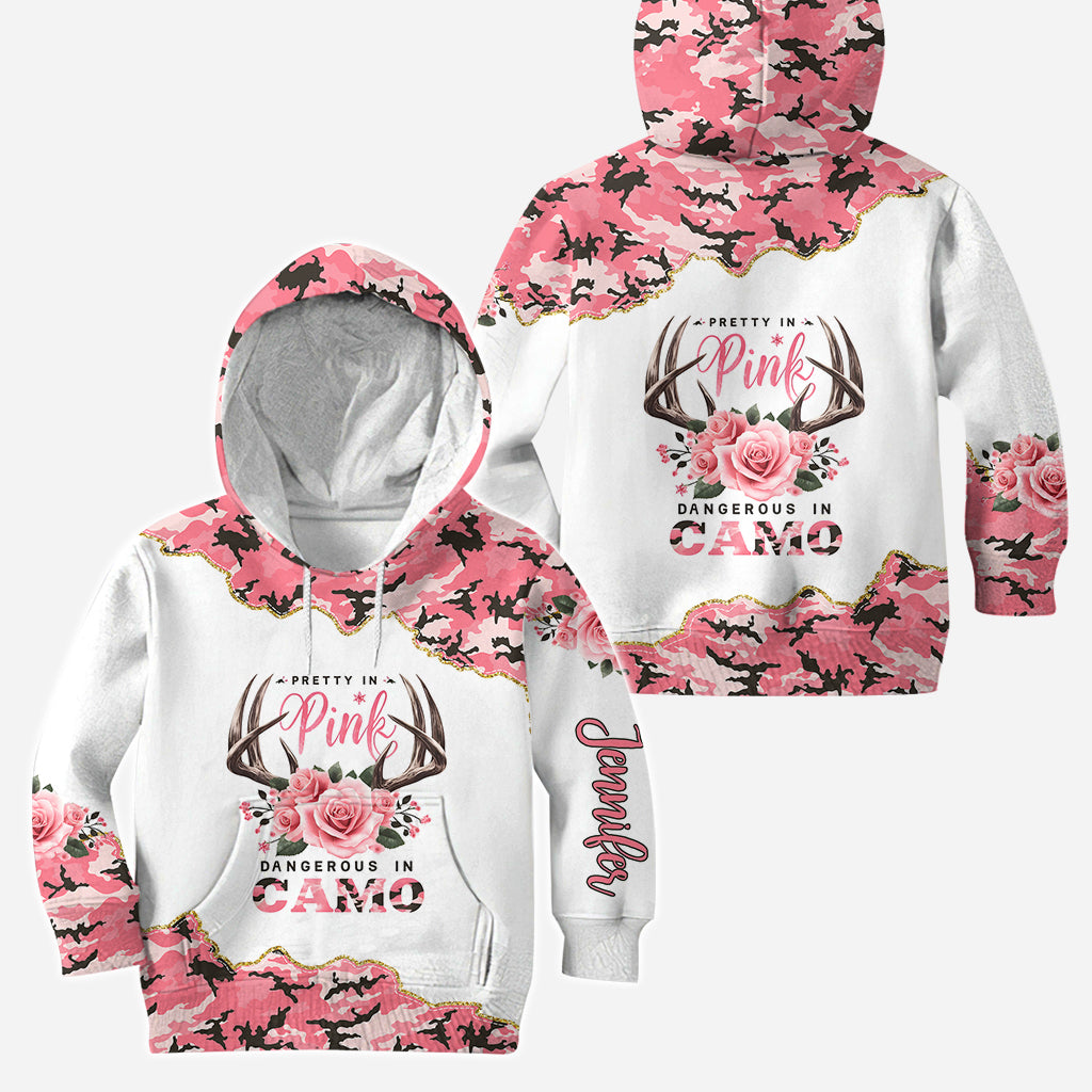 Pretty In Pink - Sweat à capuche et legging de chasse personnalisés