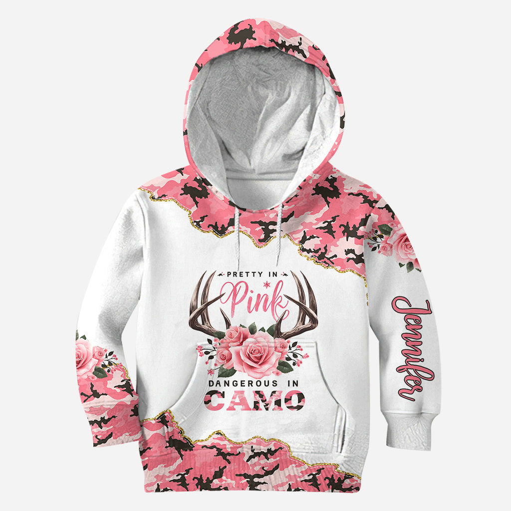 Pretty In Pink - Sweat à capuche et legging de chasse personnalisés