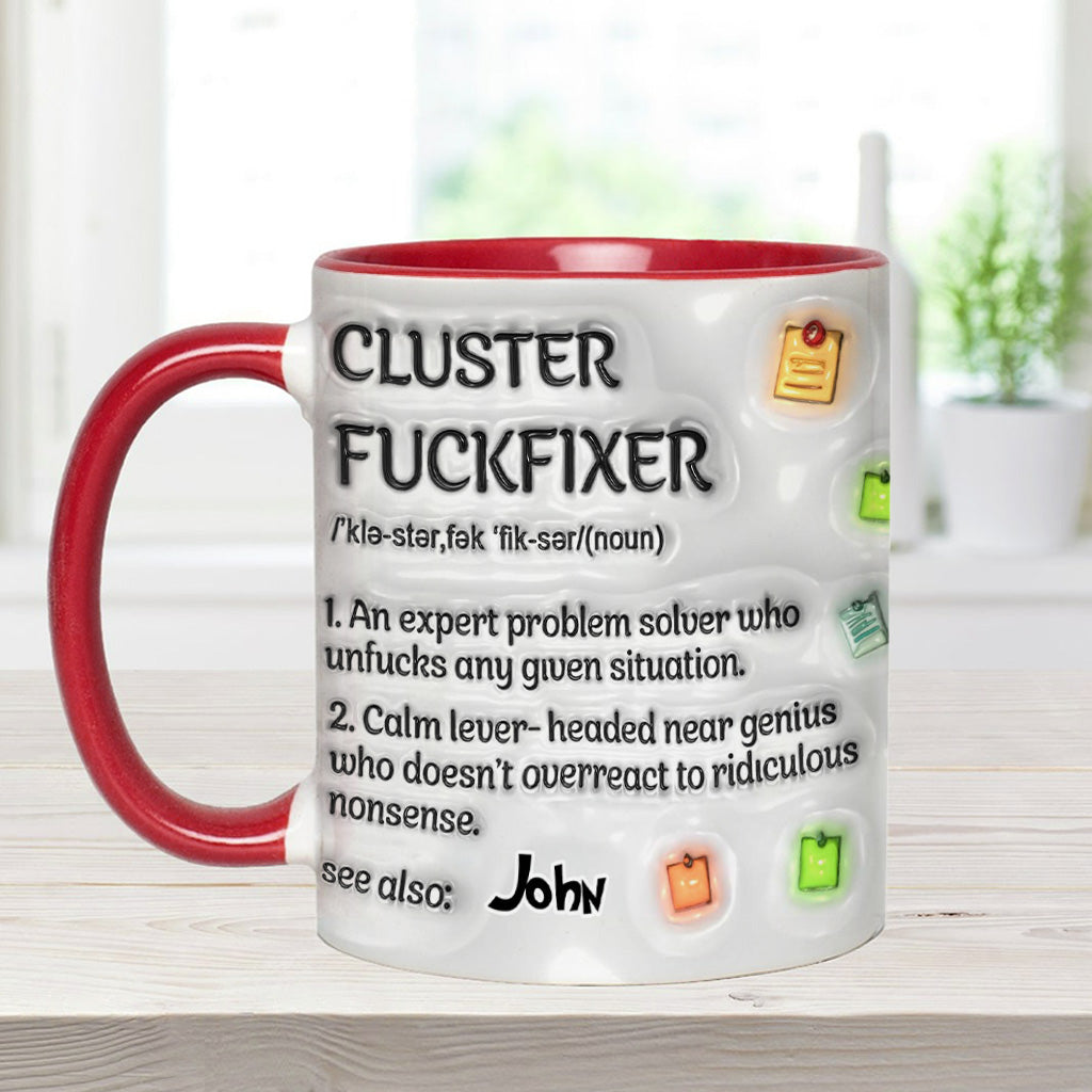 Réparateur de bordel - Mug personnalisé « Foutue de Noël »