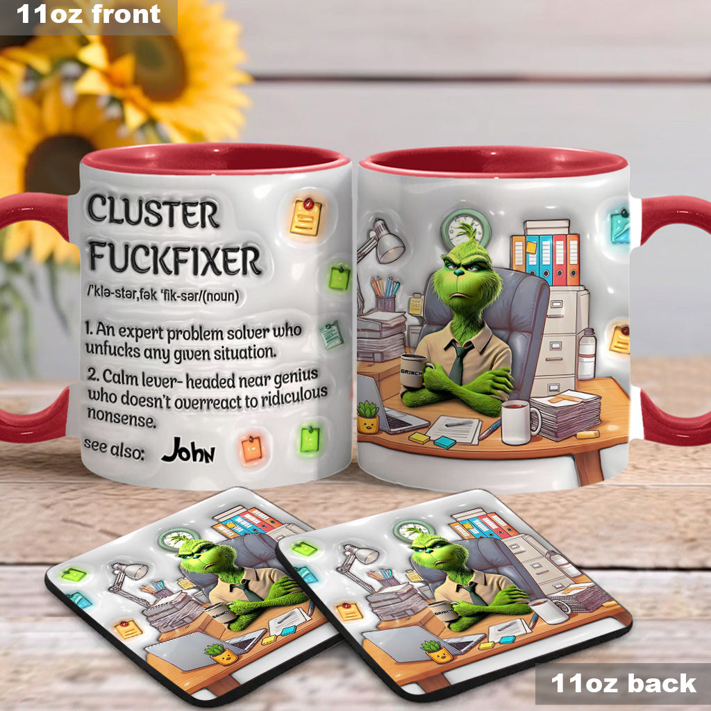 Réparateur de bordel - Mug personnalisé « Foutue de Noël »