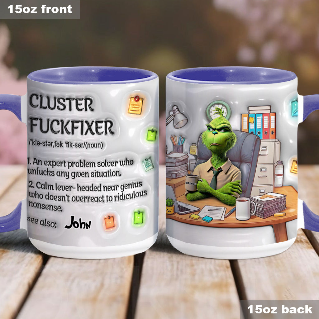 Réparateur de bordel - Mug personnalisé « Foutue de Noël »